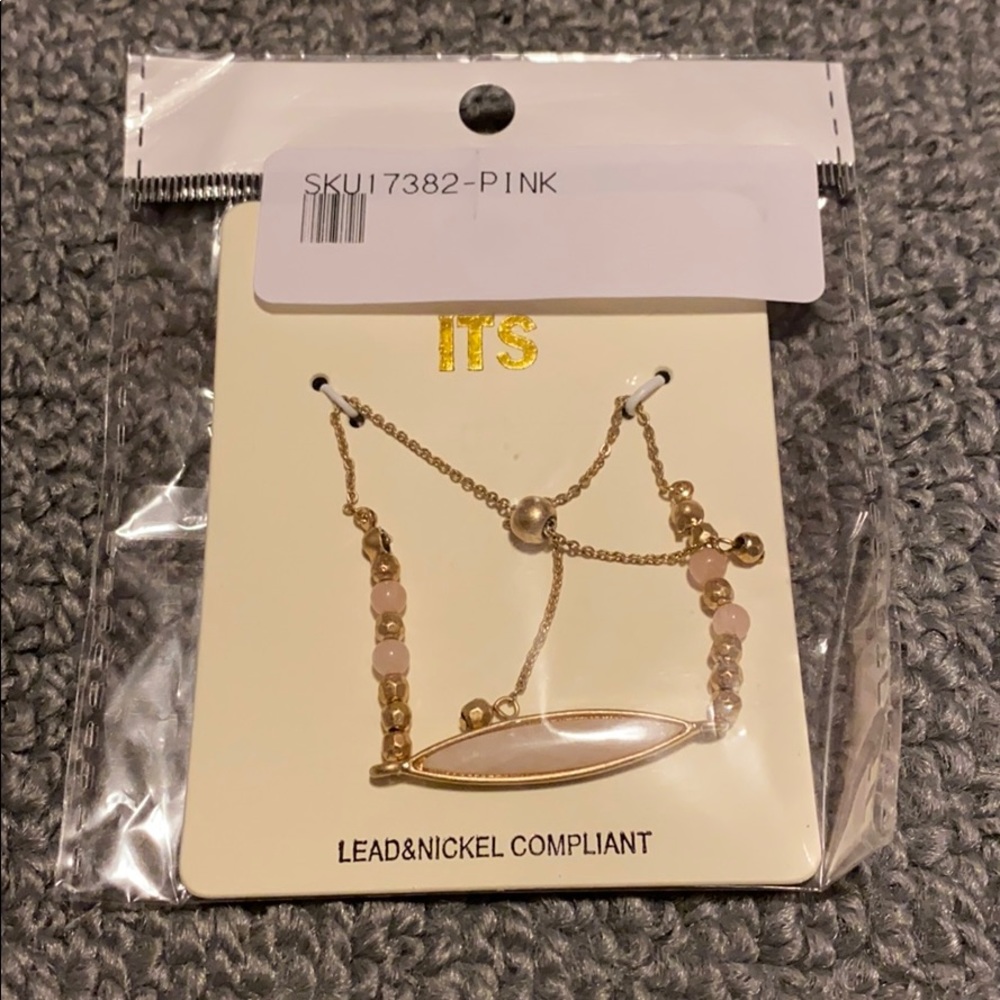 Pink and gold bracelet